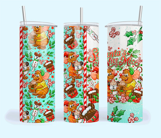 Santa’s Nice Mice Tumbler Wrap