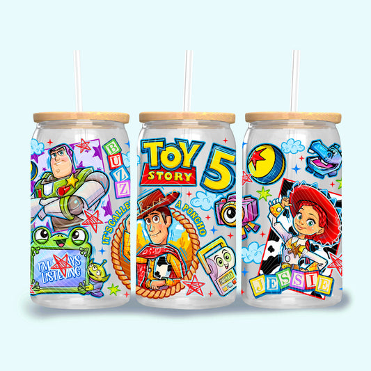 Toy Friends 5 16 oz Glass Wraps