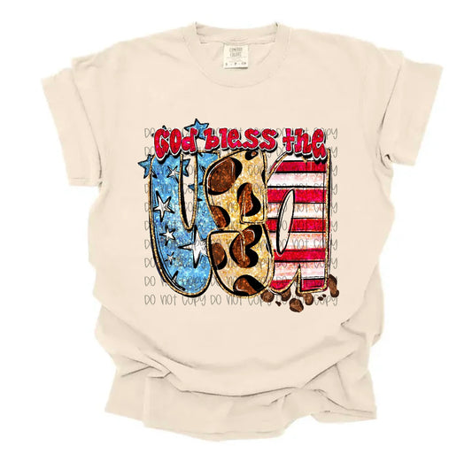 God Bless The USA DTF Print