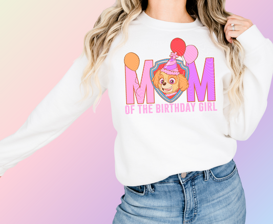 Mom of The Birthday Girl DTF Print