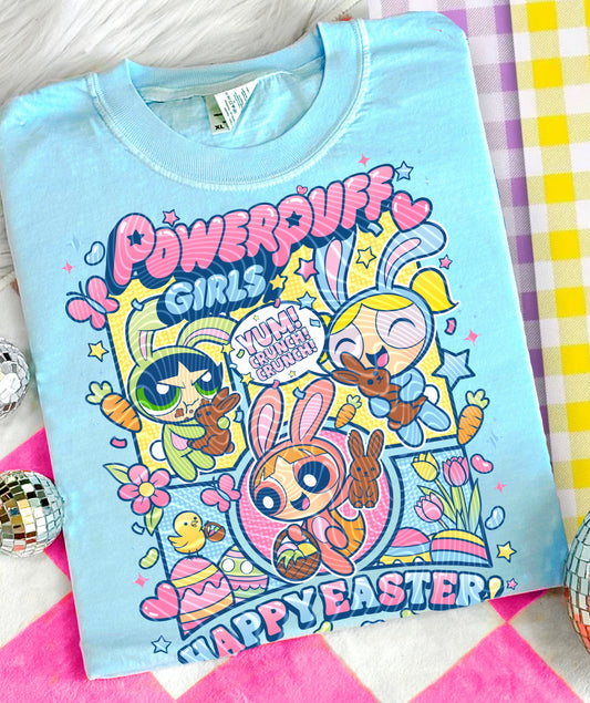 Powerpuff Easter DTF Prints