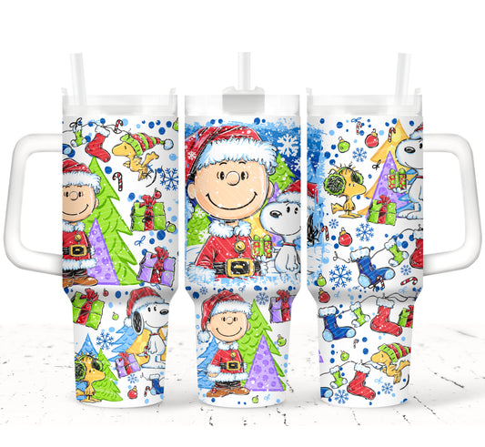 Christmas Charlie & Snoopy 40 oz Tumbler Prints