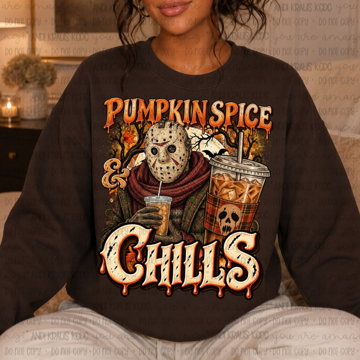 Pumpkin Spice & Chills DTF Print