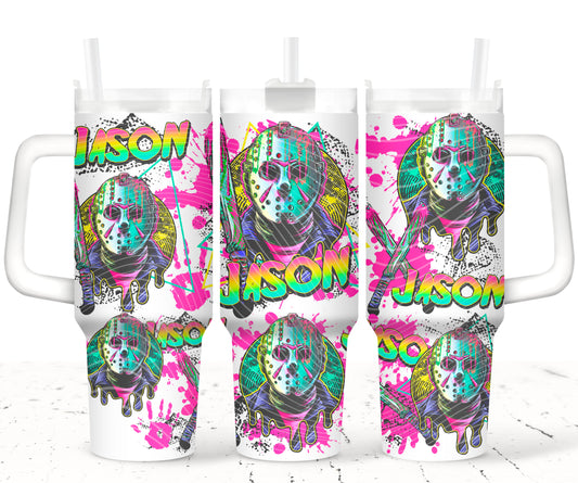 Jason Neon 40 oz Tumbler Prints