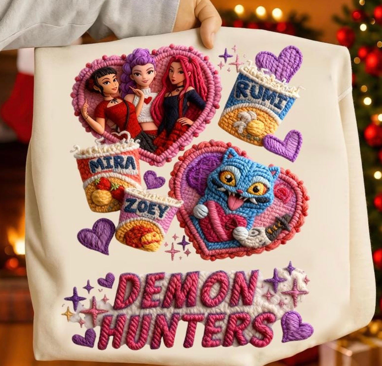 Demon Hunters Valentine (Faux Yarn) DTF Prints