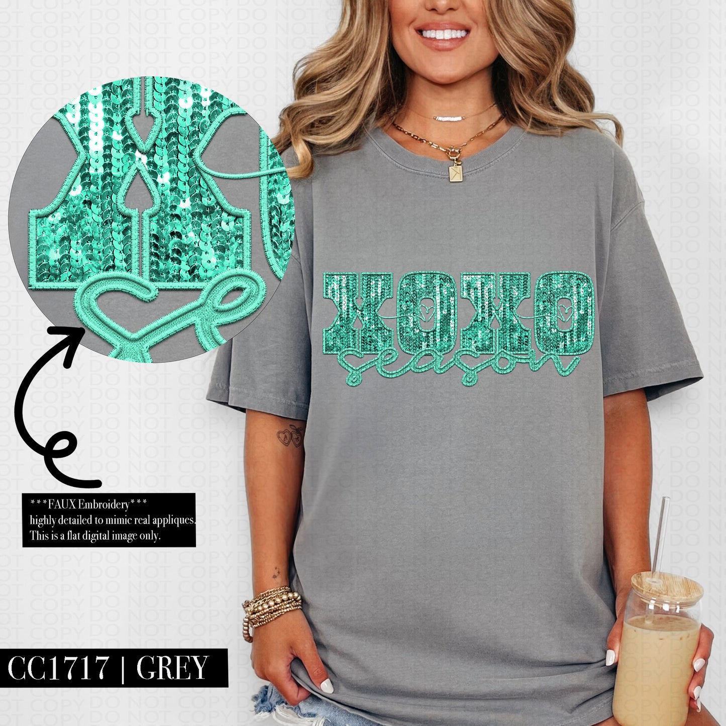 XOXO Season Blue DTF Print