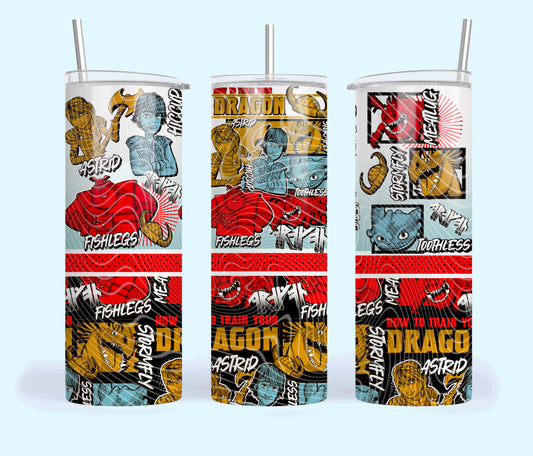 Dragon Comic Tumbler Wrap