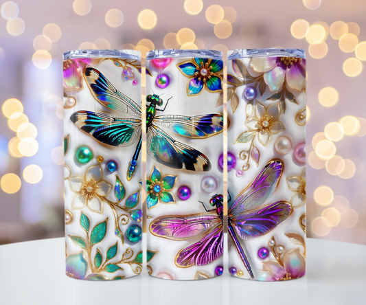 Jeweled Dragonflies Tumbler Wrap