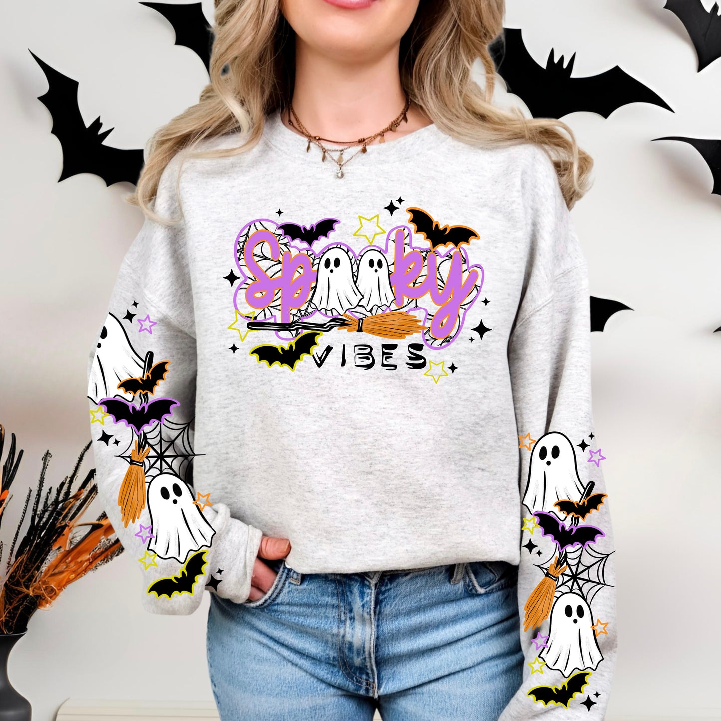 Spooky Vibes Cursive DTF Print