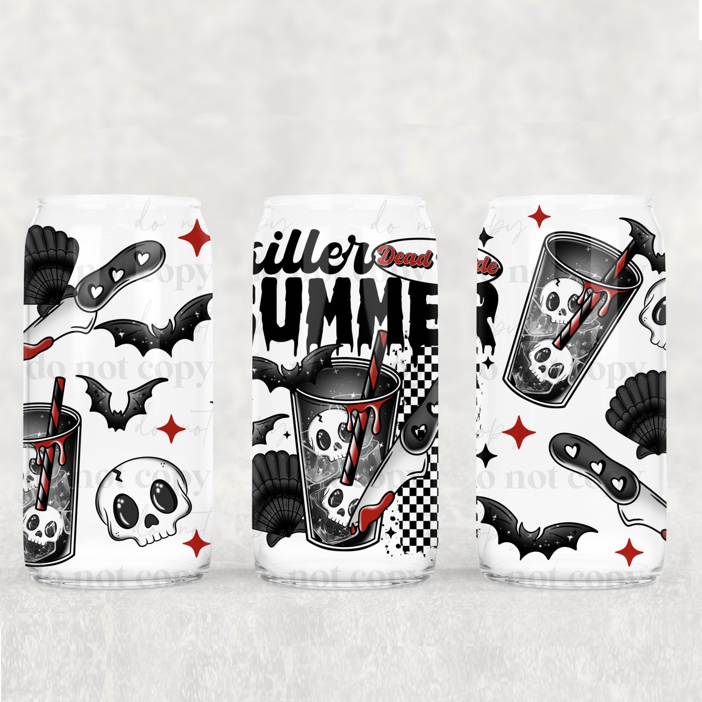 Killer Summer 16 oz Glass Wraps