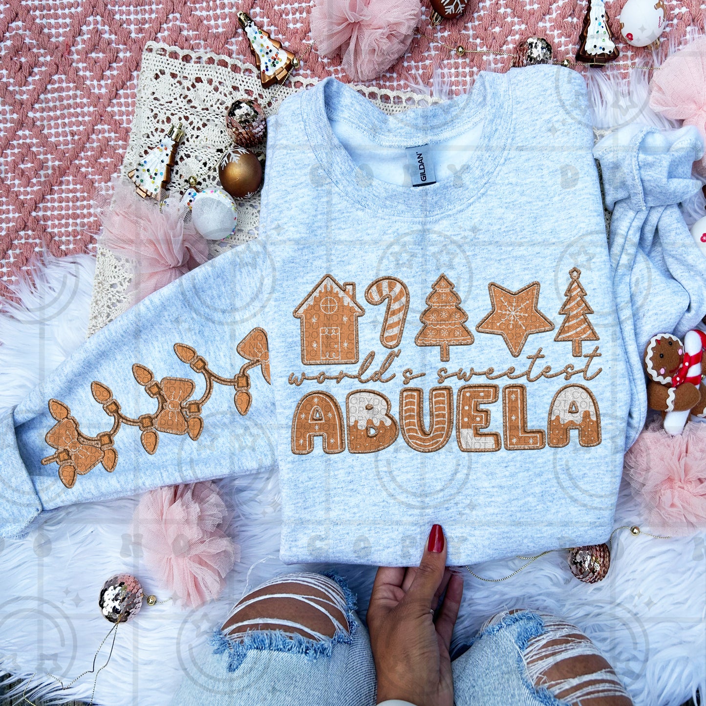 Faux Embroidery World’s Sweetest Abuela DTF Prints