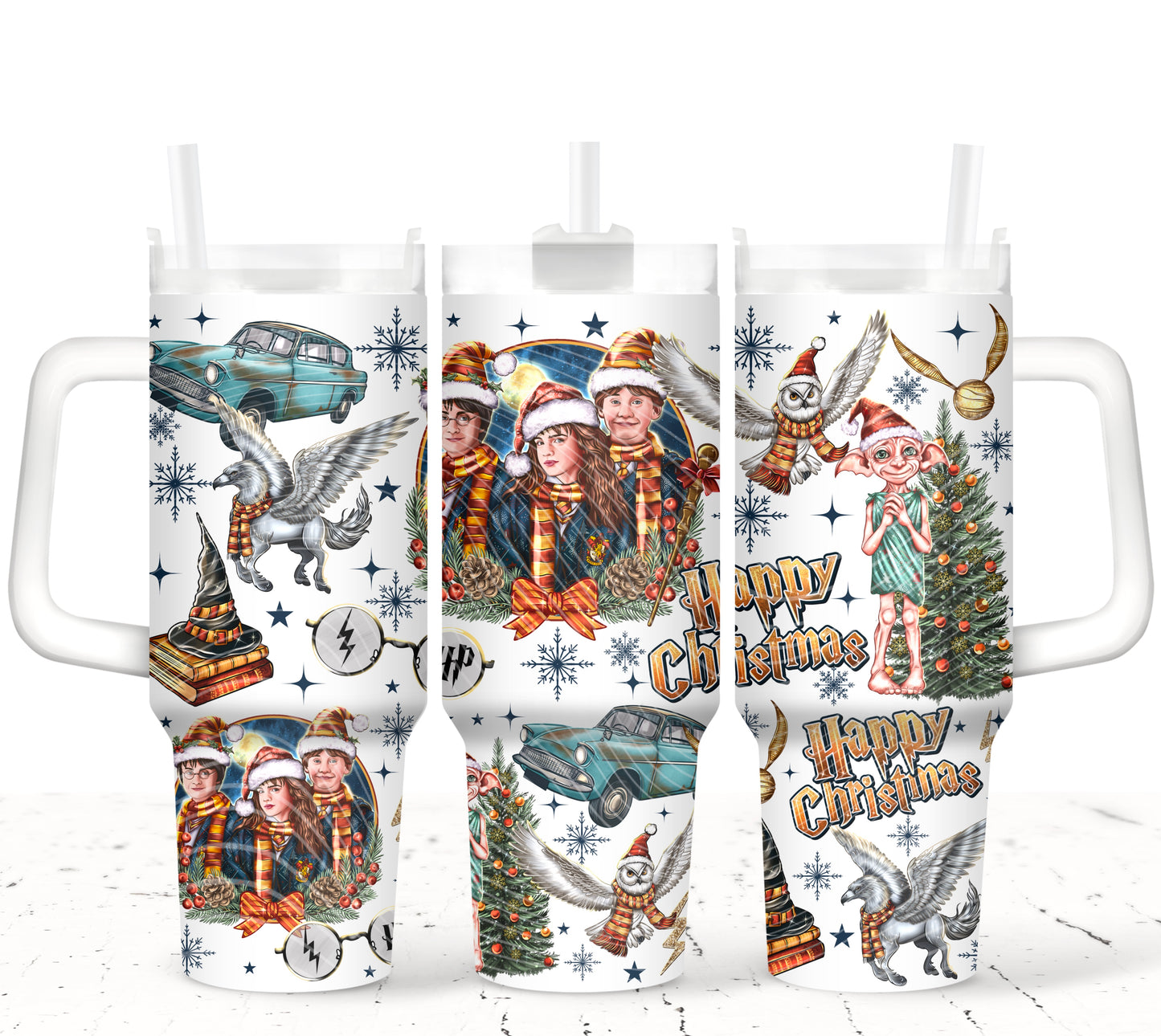 Happy Christmas 40 ozTumbler Prints