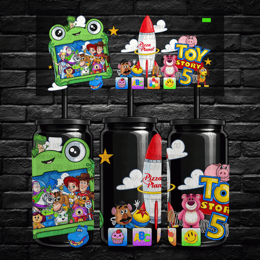 Toy Takeover 16 oz Glass Wrap