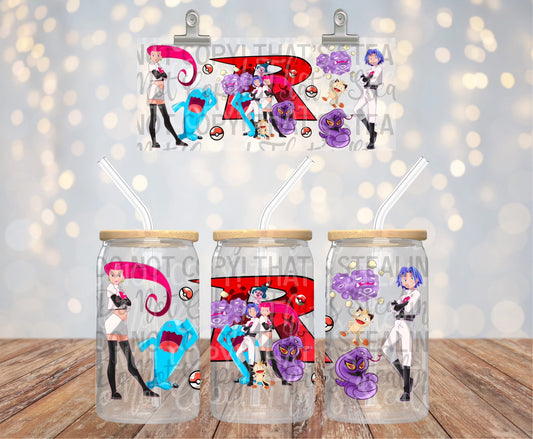 Team Rocket 16 oz Glass Wraps