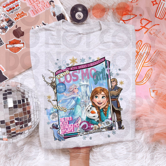 Cosmo Girl Elsa Anna DTF Prints