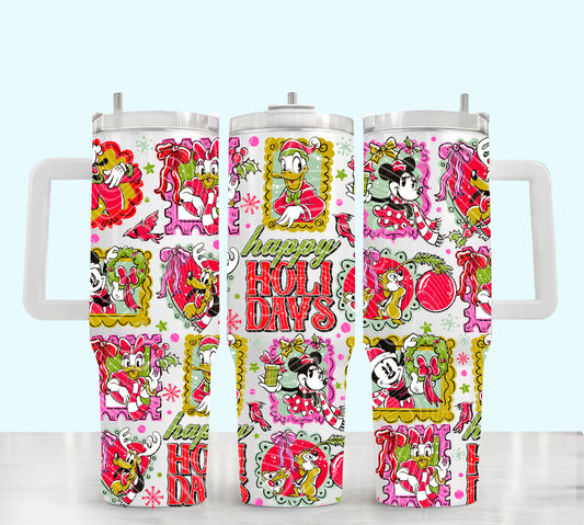 Happy Holidays 40 oz Tumbler Print