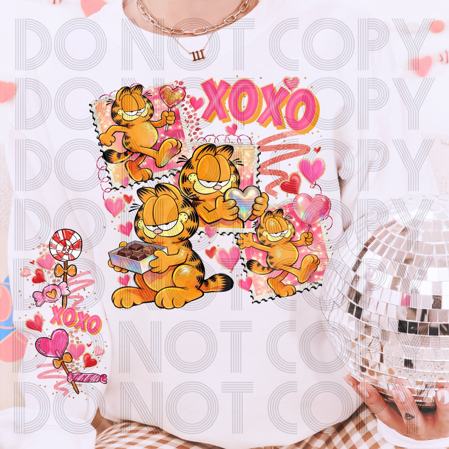 XOXO Garfield Stamps DTF Prints