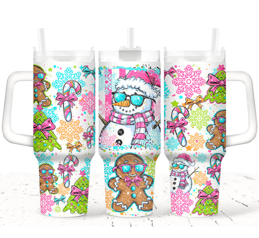 Cool Christmas Snowman 40 oz Tumbler Prints