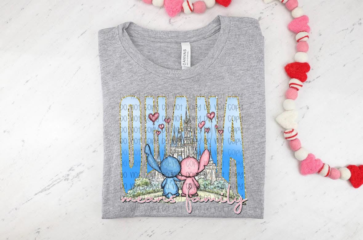 Ohana Valentine DTF Prints