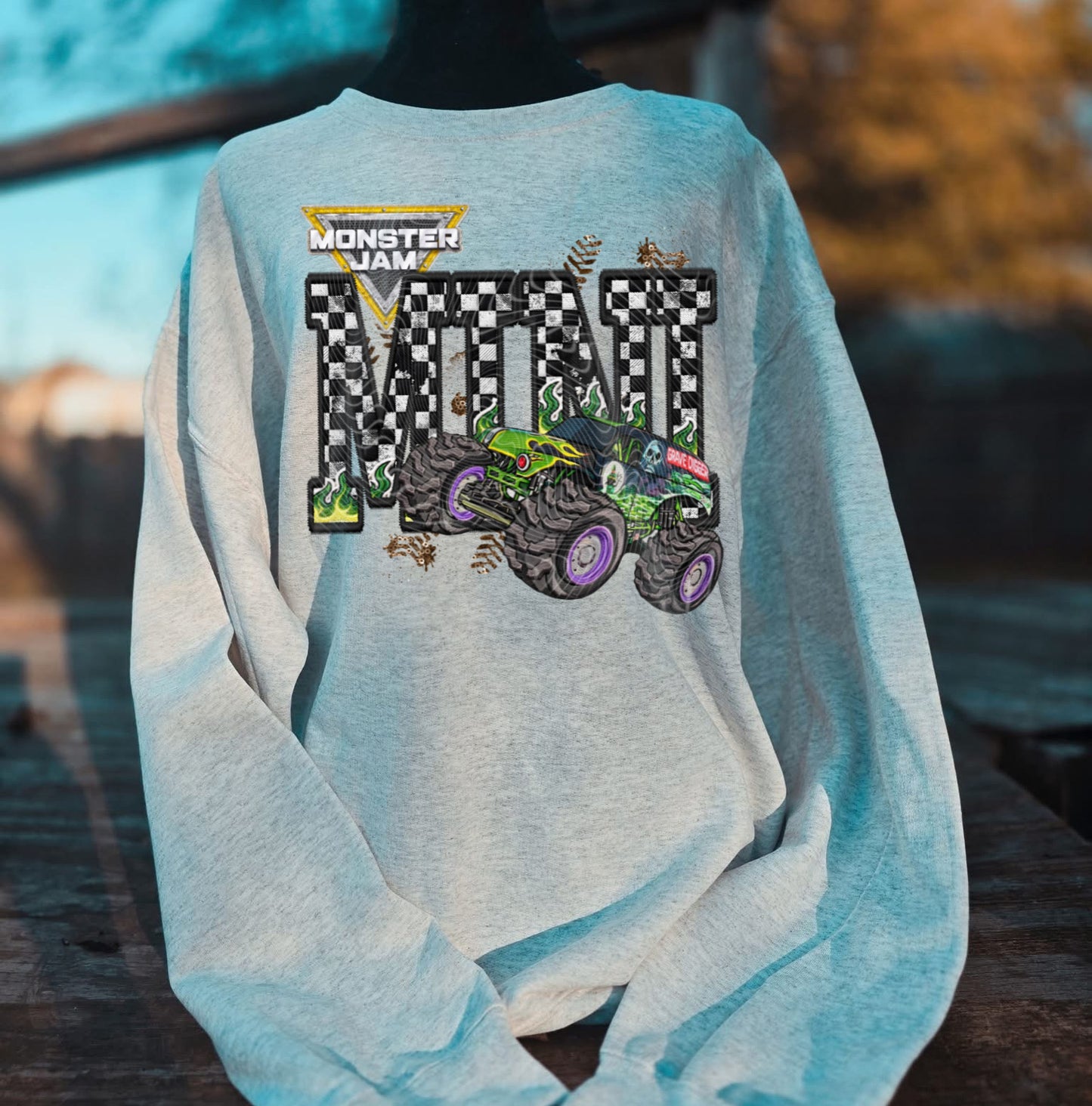 MJ Grave Digger Mini Faux Embroidery DTF Prints