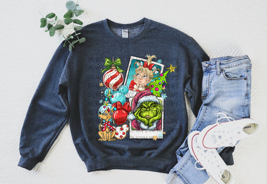 Christmas Polaroid Grinchmas DTF Prints