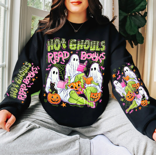 Hot Ghouls Read Books (Double Sleeve) DTF Prints
