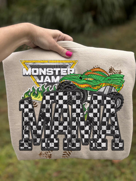 MJ Dragon Mama (No Bows) Faux Embroidery DTF Prints