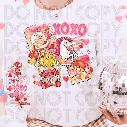 XOXO Rainbow Girl Stamps DTF Prints