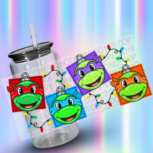 Cowbunga Christmas 16 oz Glass Wraps