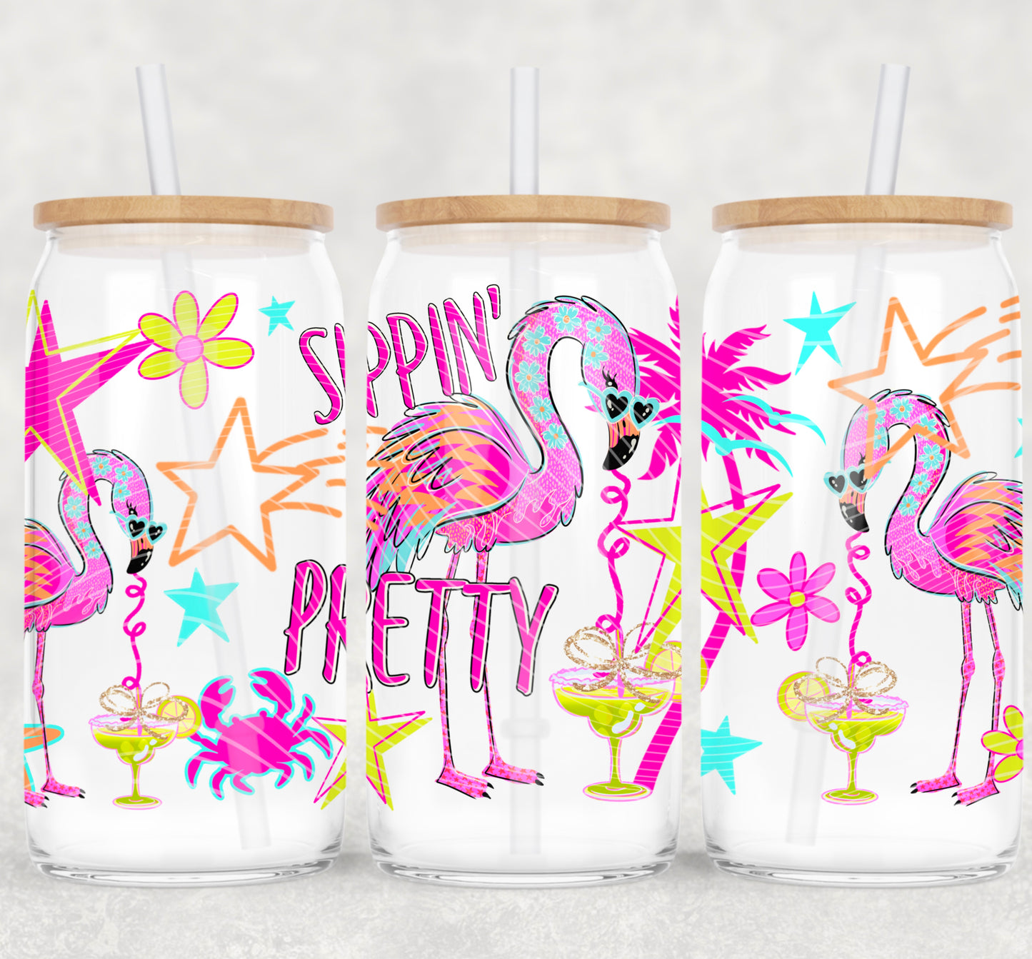 Sippin’ Pretty 16 oz Glass Wrap