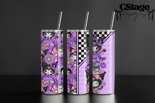 Purple Kuromi Tumbler Wrap