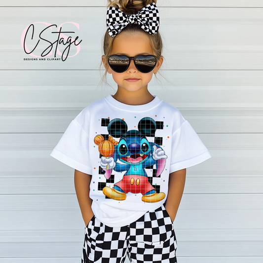 Halloween Stitch Mouse DTF Prints