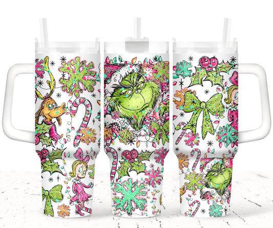 Mr Green Christmas 40 oz Tumbler Print