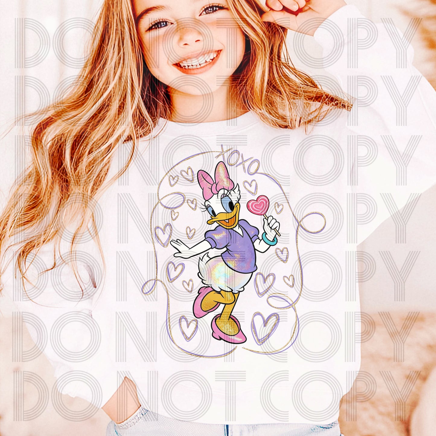 XOXO Daisy Valentine DTF Prints