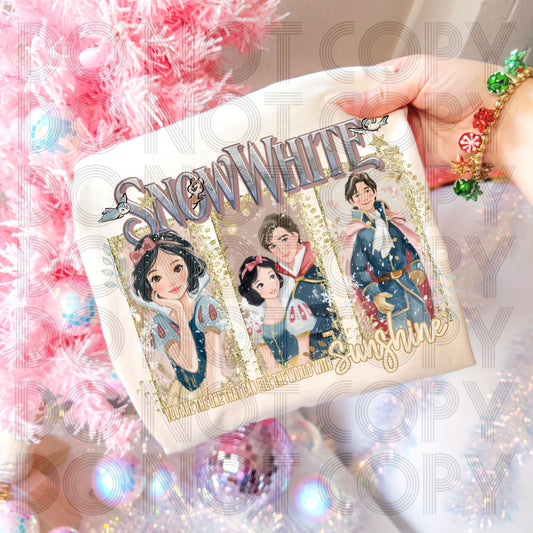 Christmas Princess Snow DTF Print