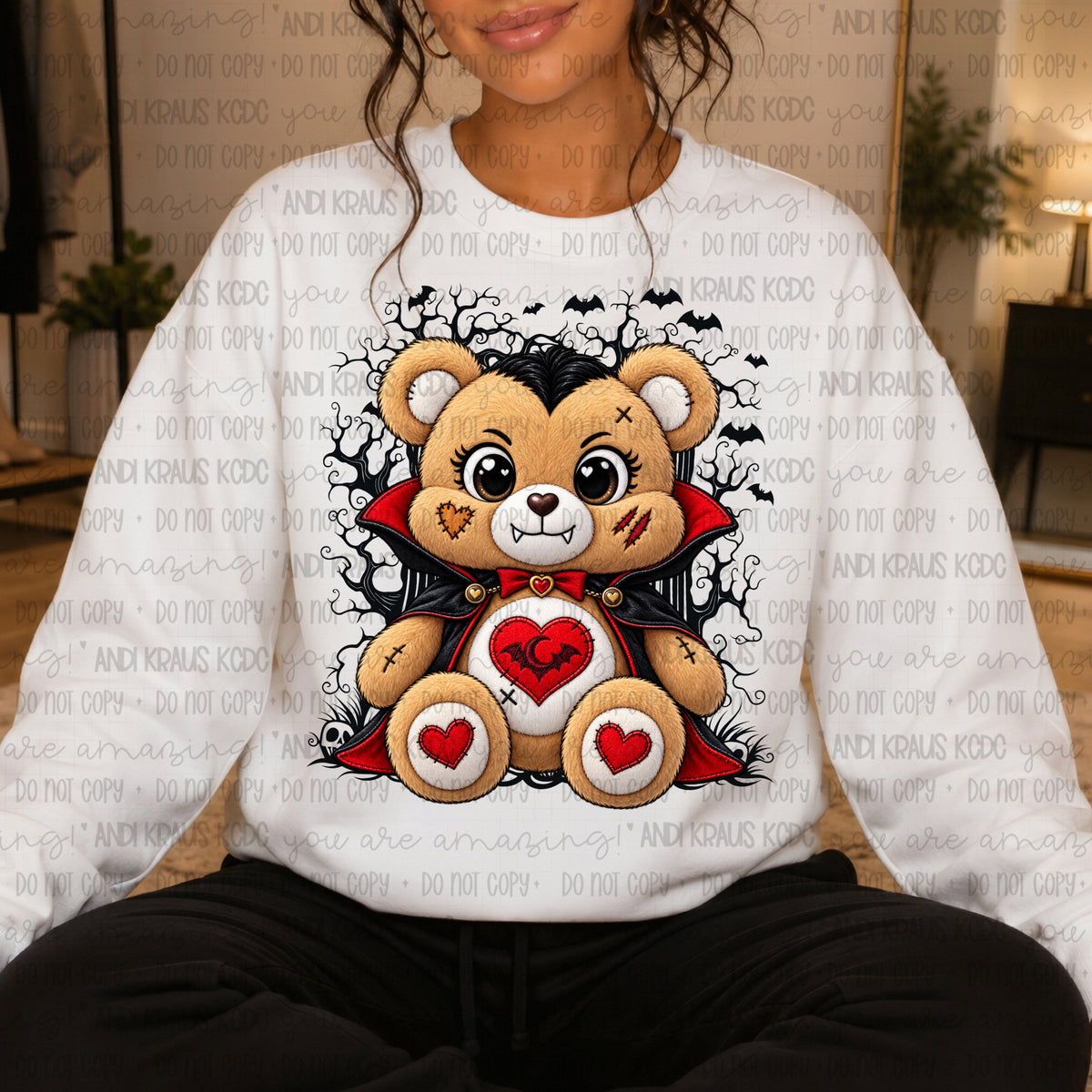 Vampire Bear DTF Print