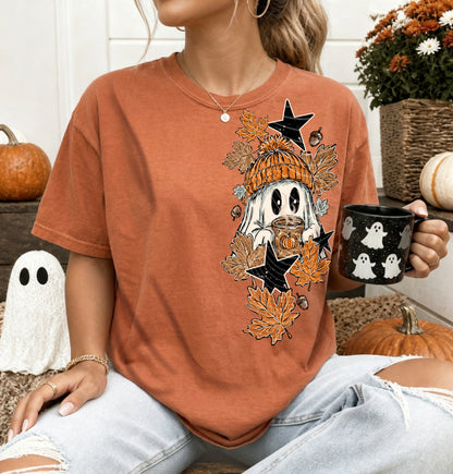 Fall Coffee Ghost DTF Print
