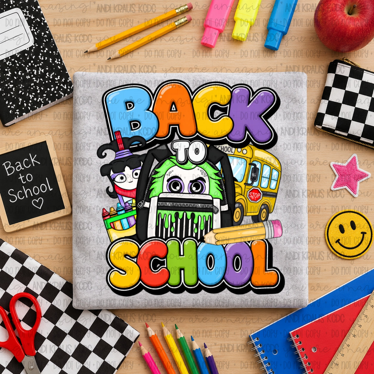 Back To School Beetle Juice DTF Print
