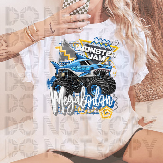 Retro Style MJ Megalodon DTF Prints