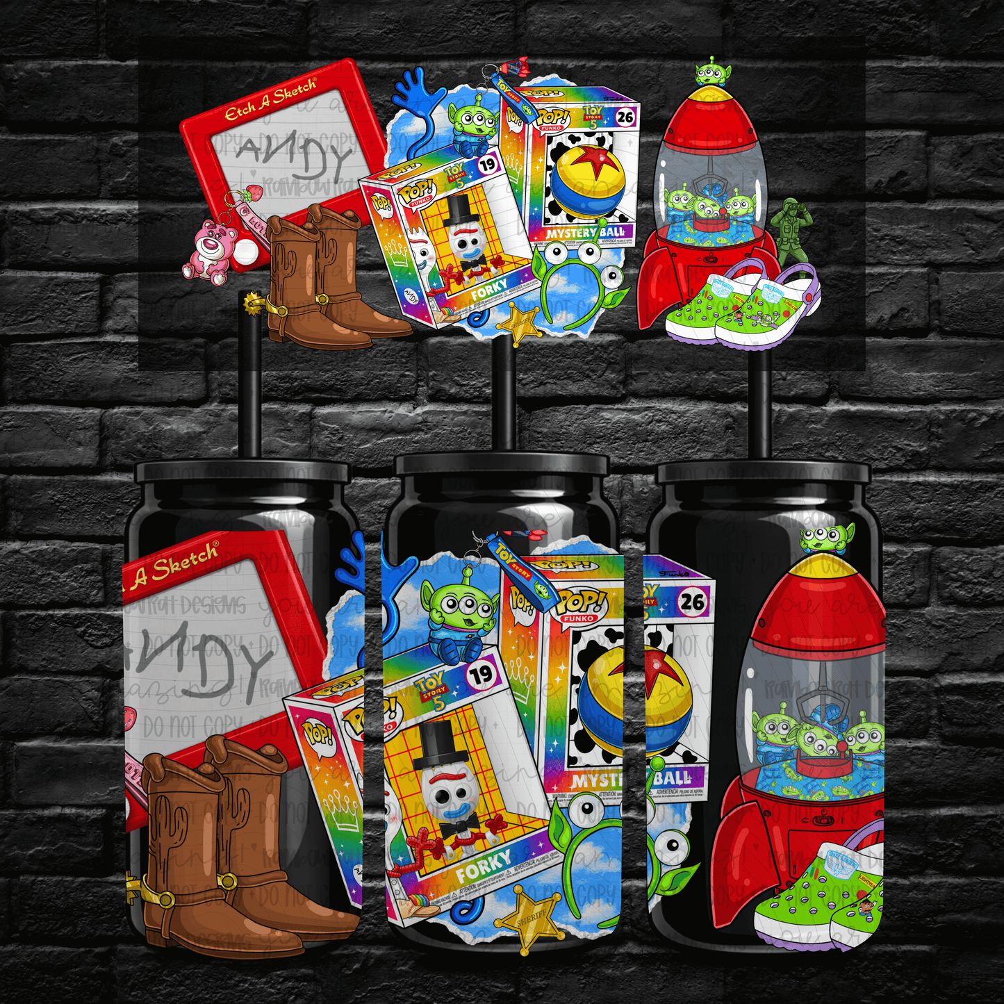 Collector Box Forky 16 oz Glass Wrap
