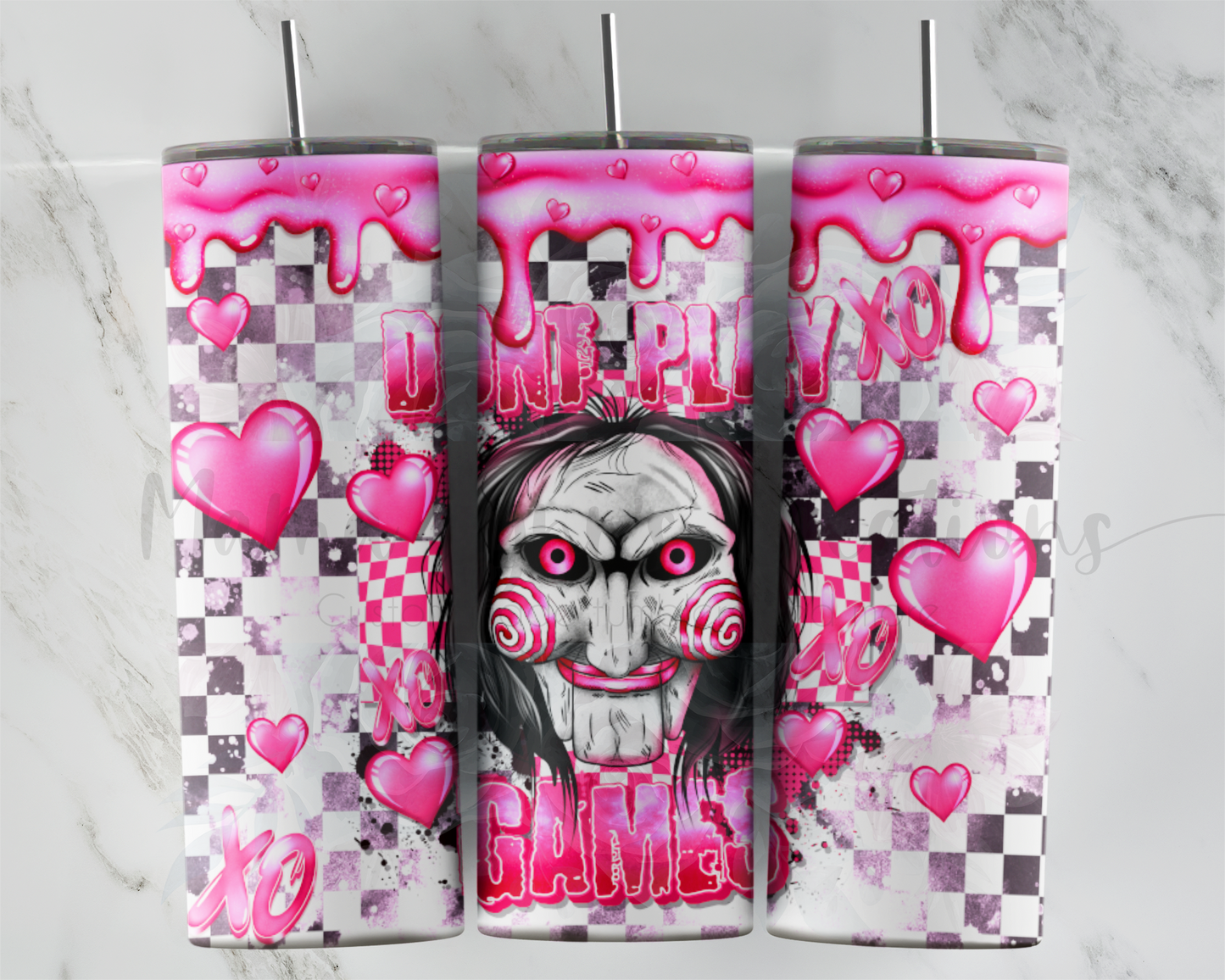 Dont Play Games Pink Split Horror Valentine