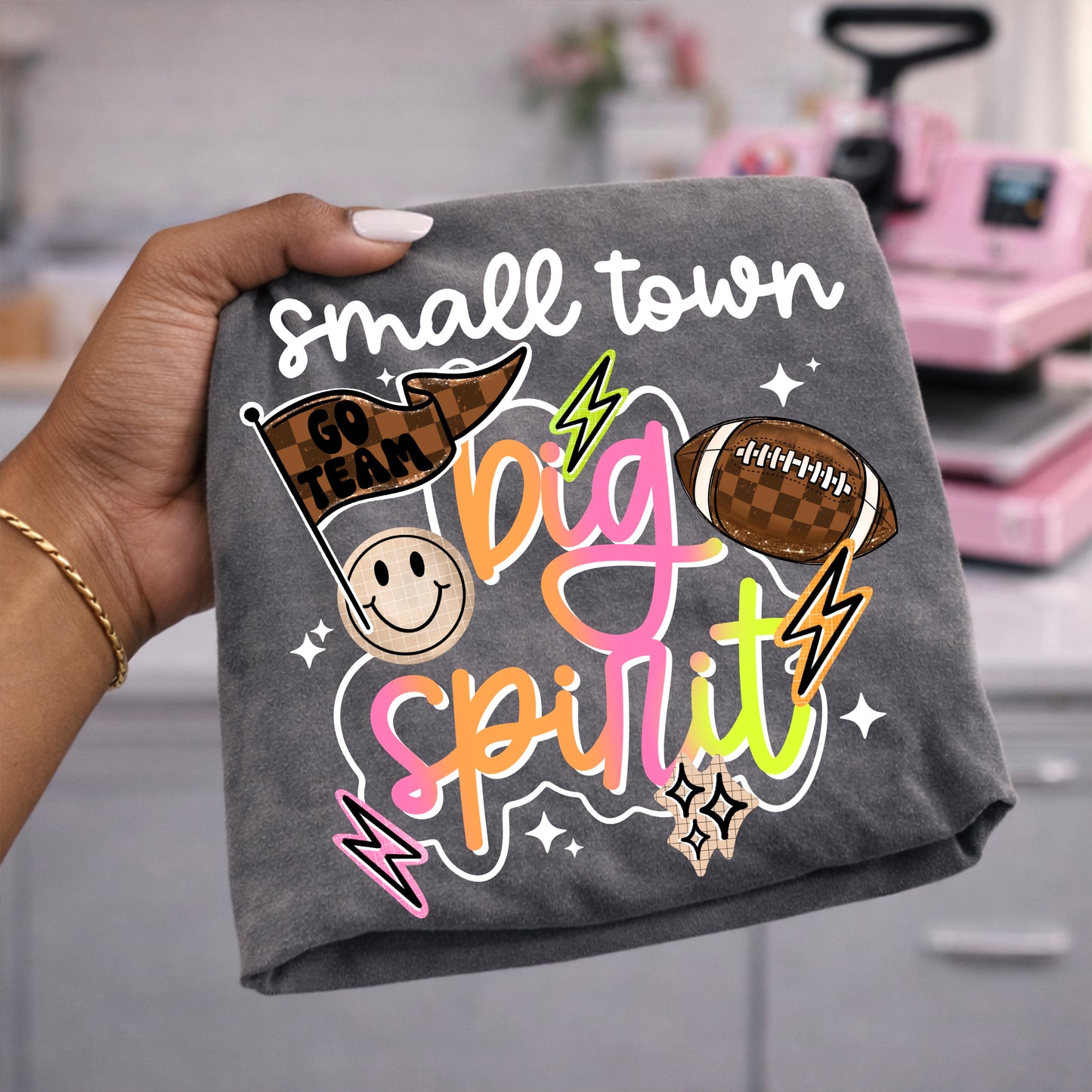 Small Town Big Spirit DTF Print