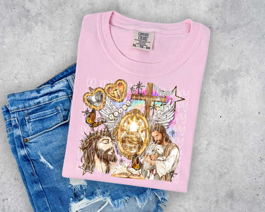 Jesus Locket Collage DTF Print
