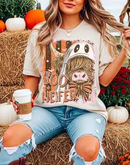 Boo Heifer DTF Print