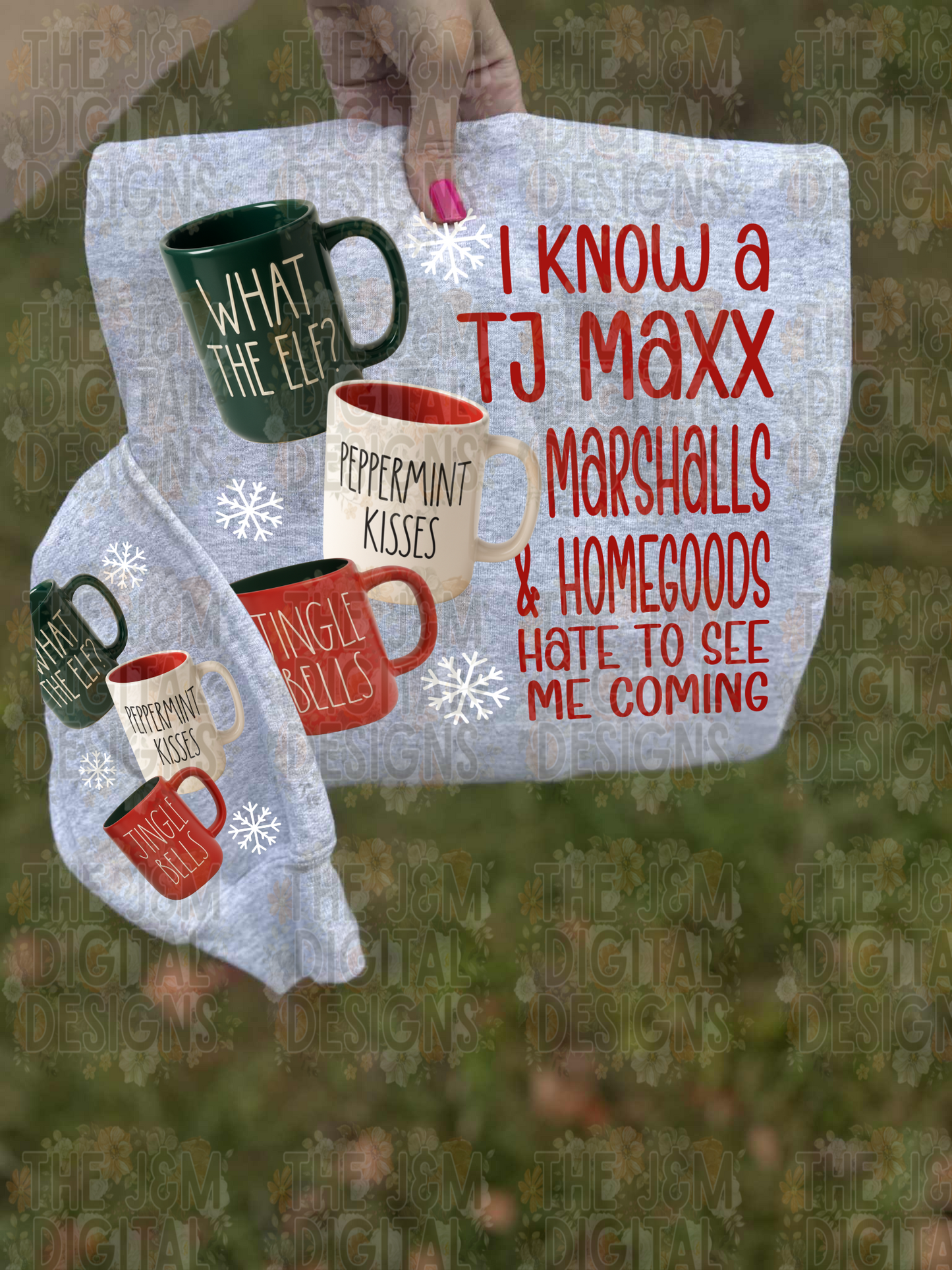 Christmas Mug Shopping DTF Print