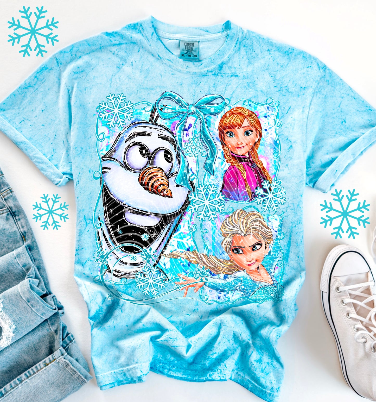 Frozen Christmas DTF Print