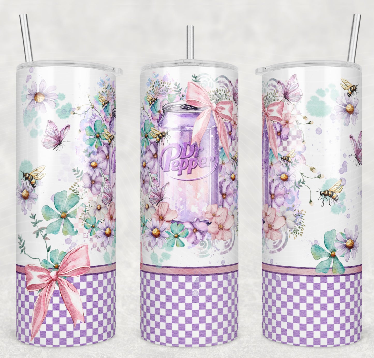 Watercolor DPepper Tumbler Wrap