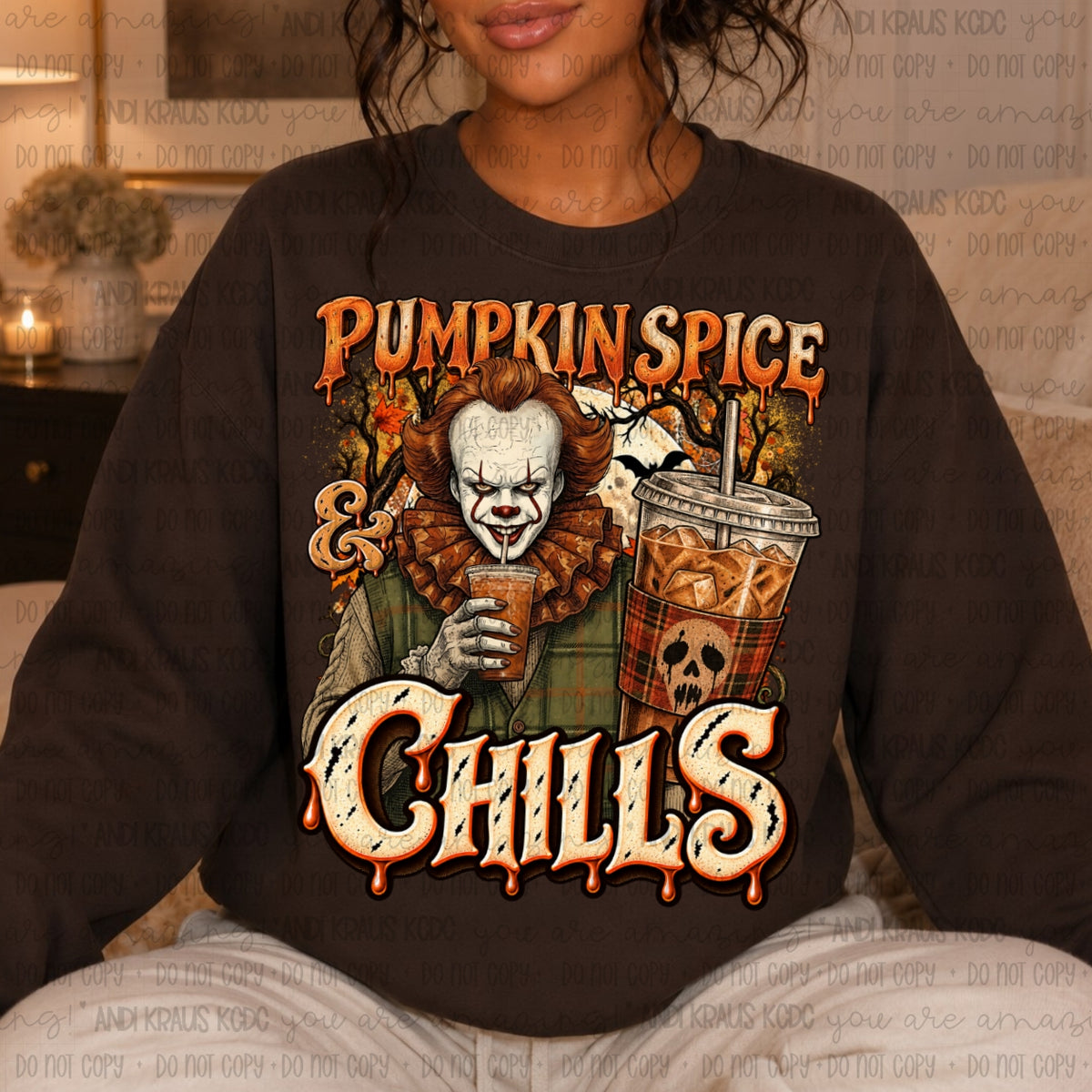 Pumpkin Spice & Chills DTF Print