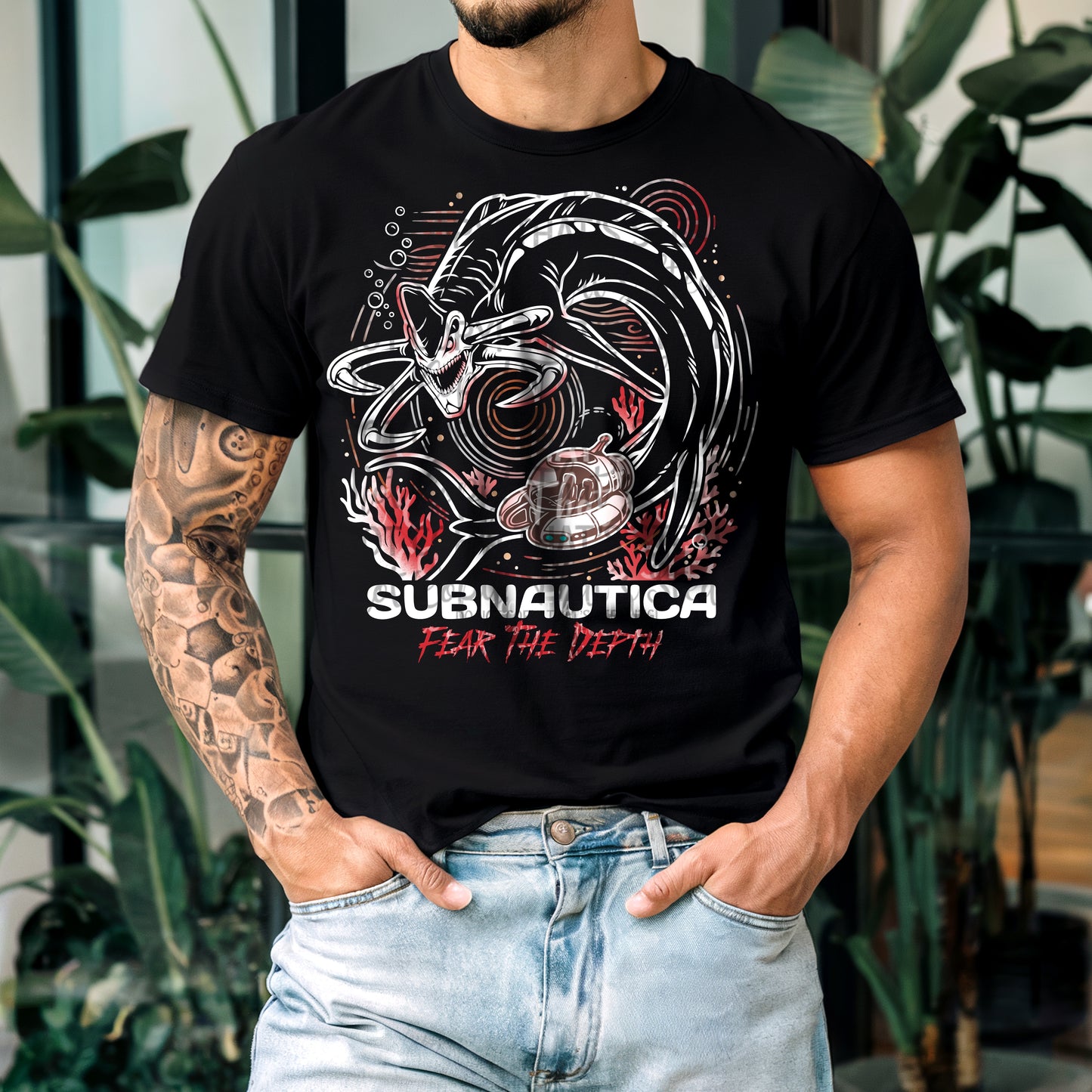 Leviathan Red Font DTF Print