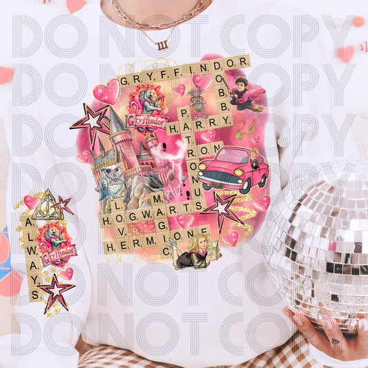 Scrabble Potter Valentine DTF Prints